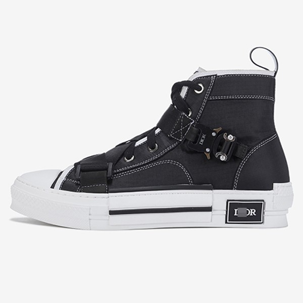 Dior Crinkle B23 High Sneakers in Black