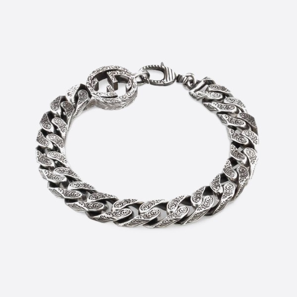 Gucci Interlocking G Silver Chain Bracelet