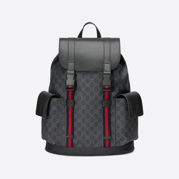 Gucci GG Black Soft GG Supreme Backpack 495563K9R8X 1071