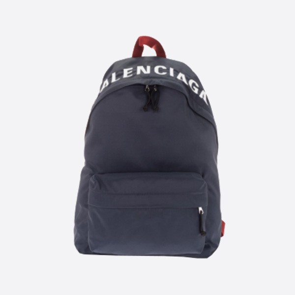 Balenciaga Logo Wheel Backpack Navy