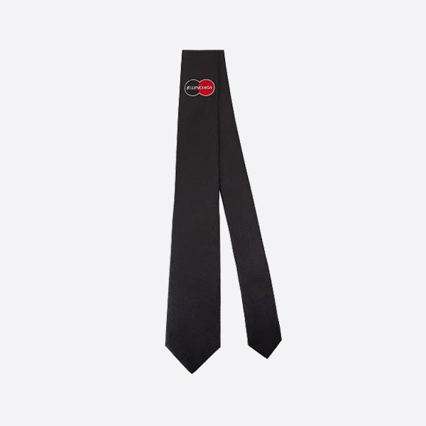 Balenciaga Uniform Logo Silk Tie 618108400S2 1074