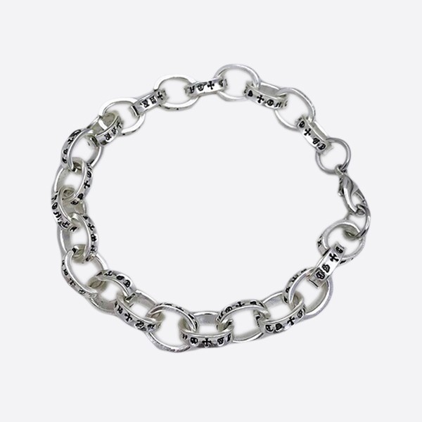 Chrome Hearts CH logo chain bracelet