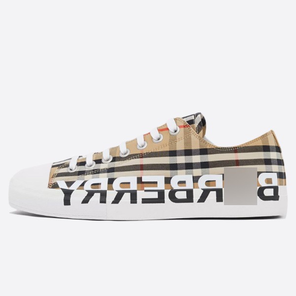 Burberry Vintage Check Logo Print Cotton Sneakers 80241491