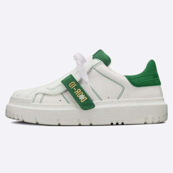 Dior ID White Green Calf Leather Rubber Sneakers KCK278BCR_S31W