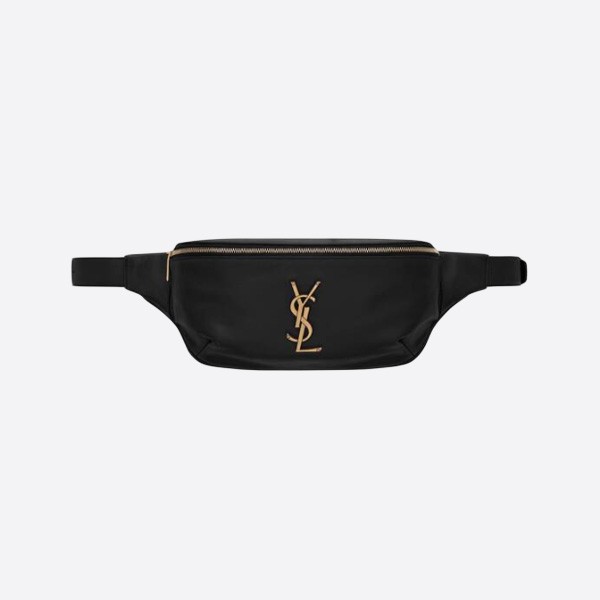 Saint Laurent Classic Monogram Belt Bag in Grained Depoudre Embossed Leather 589959DME0W1000