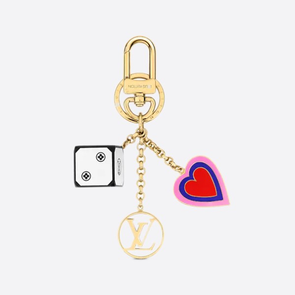 Louis Vuitton Game Dice Heart Bag Charm & Keychain MP2913