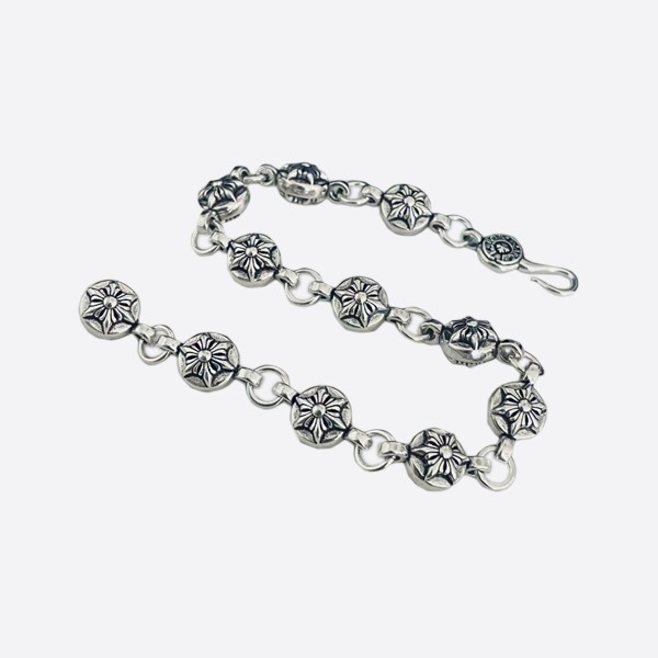 Chrome Hearts Star Ball Link Bracelet 925 Silver