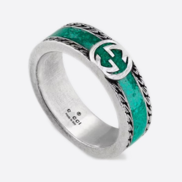Gucci Interlocking G Detail Ring 645573J8410 8136