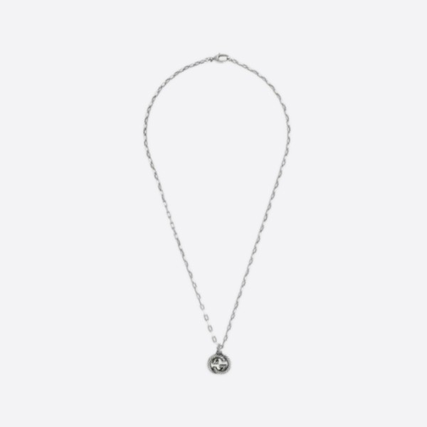 Gucci Interlocking G Silver Necklace 604155 J8400 0811