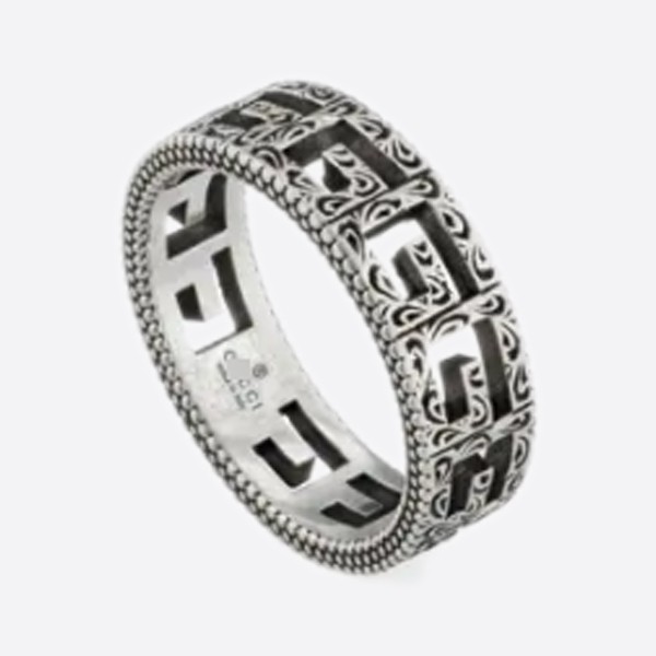Gucci Square G Silver Ring 576993 J8400 0811