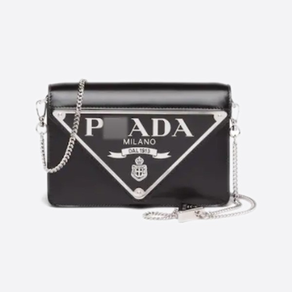 Prada Ruched Leather Shoulder Bag Black 1BH189_ZO6_F0002_V_5KO
