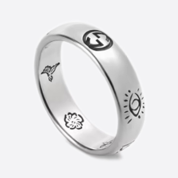 Gucci Blind for Love Silver Ring 455247 J8400 0701