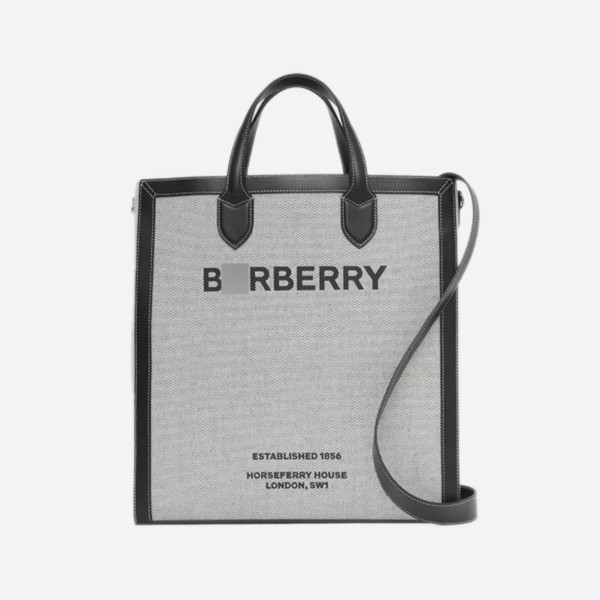 Burberry Horseferry Print Canvas and Leather Tote 80379361