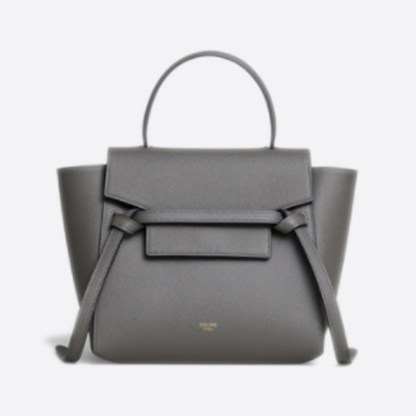 Celine Nano Belt Bag in Grained Calfskin Grey