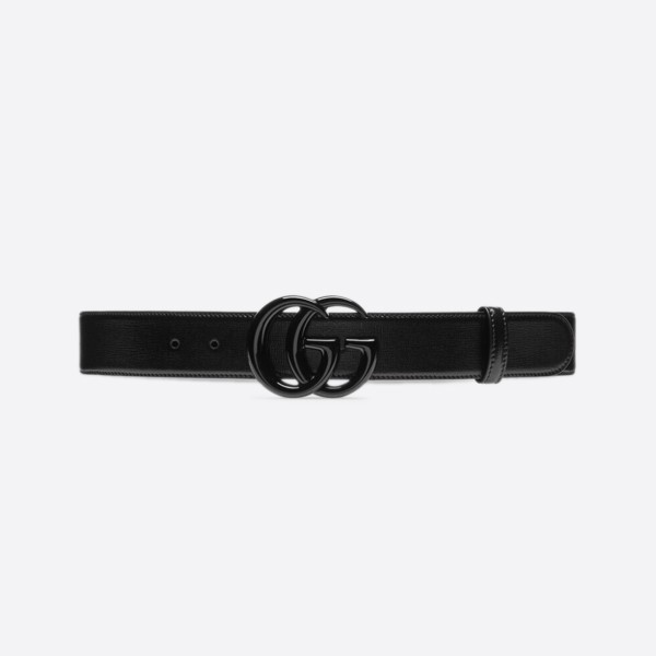 Gucci Double G Buckle Wide Belt Black (4.0CM) 400593 18YXV 1000