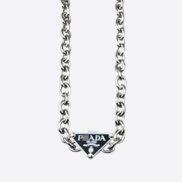 Prada Symbol Necklace in Silver