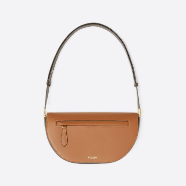 Burberry Small Two-Tone Leather Olympia Bag Warm Tan 80347071