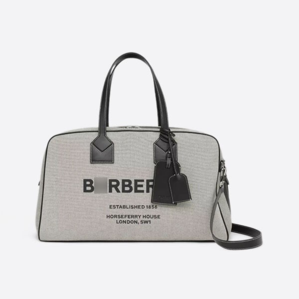 Burberry Horseferry Print Canvas Leather Cube Holdall 80387651
