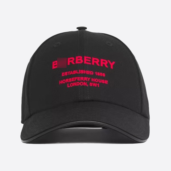 Burberry Horseferry Cotton Twill Baseball Cap Black 80430401