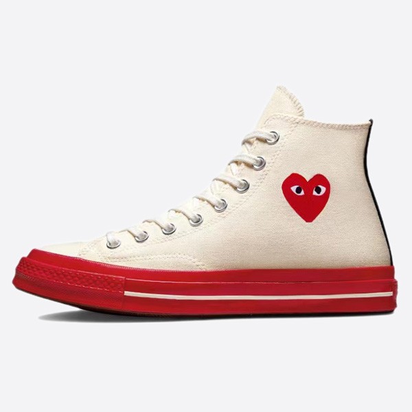Comme des Garcons Play x Converse Chuck 70 High White Red A01794C
