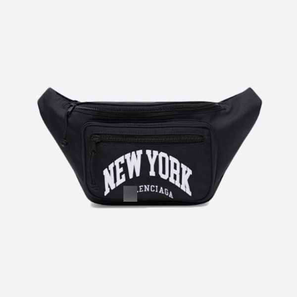 Balenciaga Black and White Recycled Nylon City New York Explorer Belt Pack 4823892106H1075