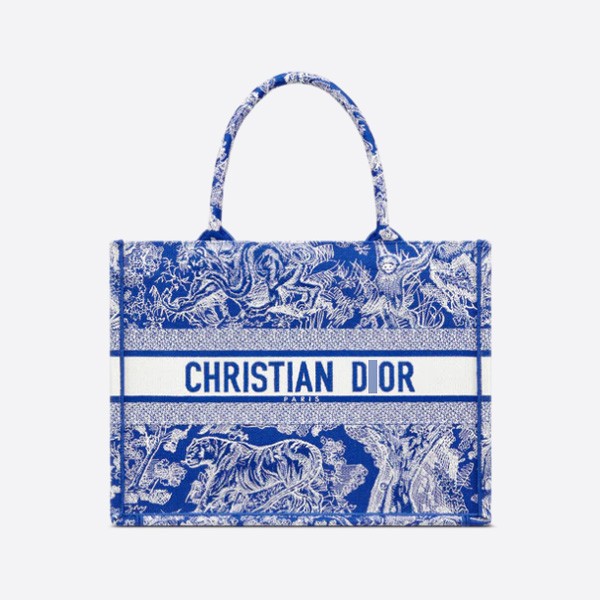Dior BOOK TOTE Medium Bag Reverse Toile de Jouy Embroidery M1296ZROC_M808