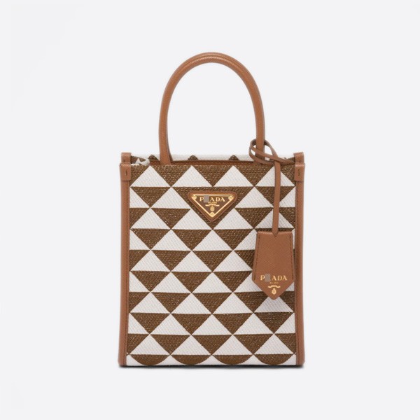 Prada Prada Symbol Jacquard Fabric Micro Bag Color 1BA355