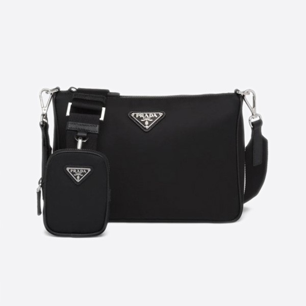 Prada Nylon Triangle Logo Cross Bag 2VH113 2DMH F0002