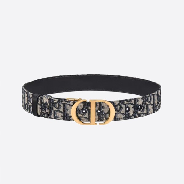 Dior Montaigne Reversible Belt Blue Gold (3.4cm) B0179UWEO-M928