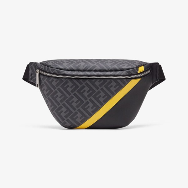 Fendi Belt Bag, Gray Fabric Belt Bag, 7VA434A9XSF0R2A