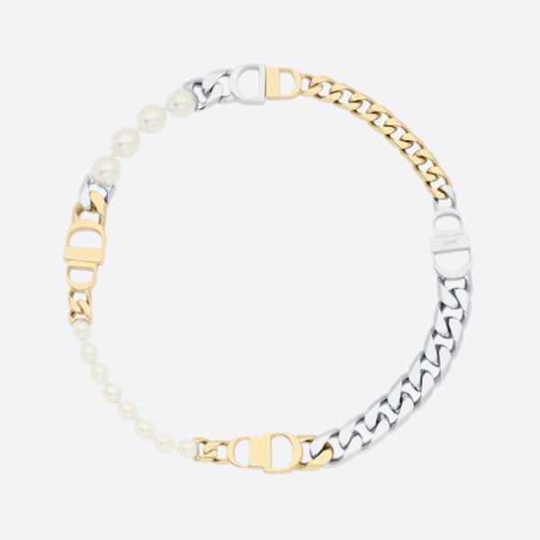 Dior AND SACAI Necklace Brass & Resin Pearl N1566HOMMT_D341