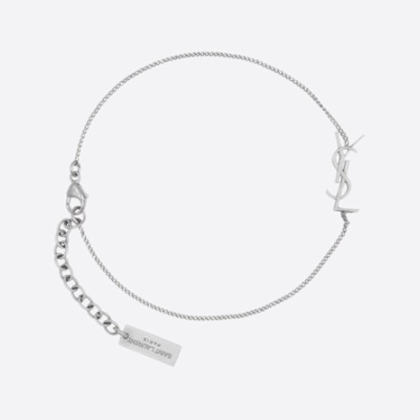 Saint Laurent Silver Monogram Charm Bracelet 635533Y15008126