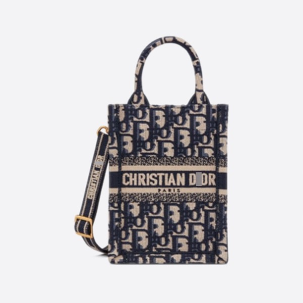 Dior BOOK TOTE Mini Phone Bag Oblique Embroidery S5555CRIW_M928