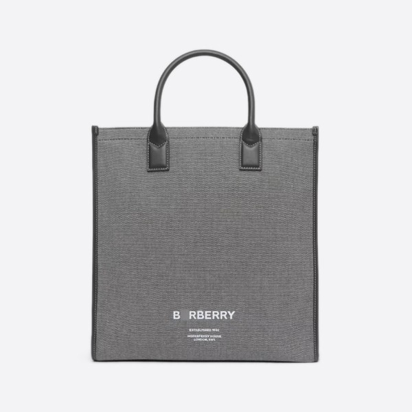 Burberry Hos Perry Print Cotton Canvas Tote, Color: Black/Gray, 80508141