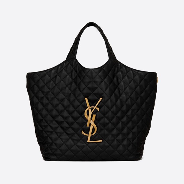 Saint Laurent Eyecare Maxi Shopping Bag in Quilted Sheepskin 698651AAANG1000
