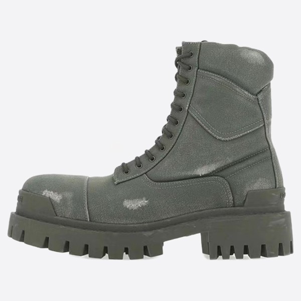 Valenciaga Strike Combat Boots Khaki 694042W2H113300