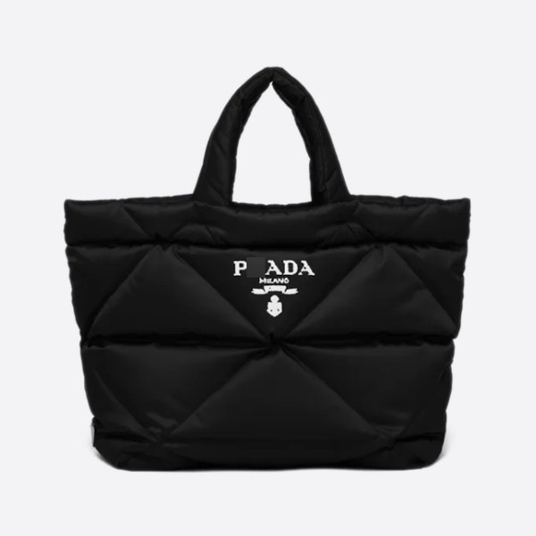 Prada Padded Nylon Tote Bag, Black, 2VG082