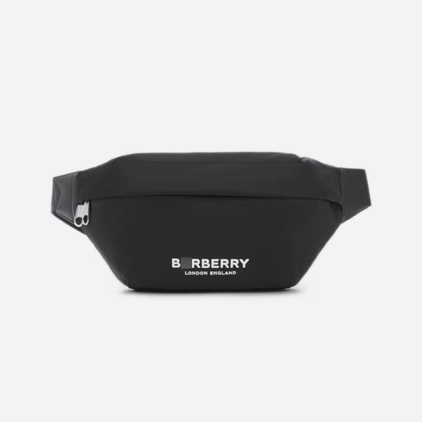 Burberry Logo Print Nylon Thorney Bumbag, Black, 80490951