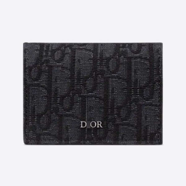 Dior Business Card Case Oblique Jacquard 2ESCH136YSE_H03E