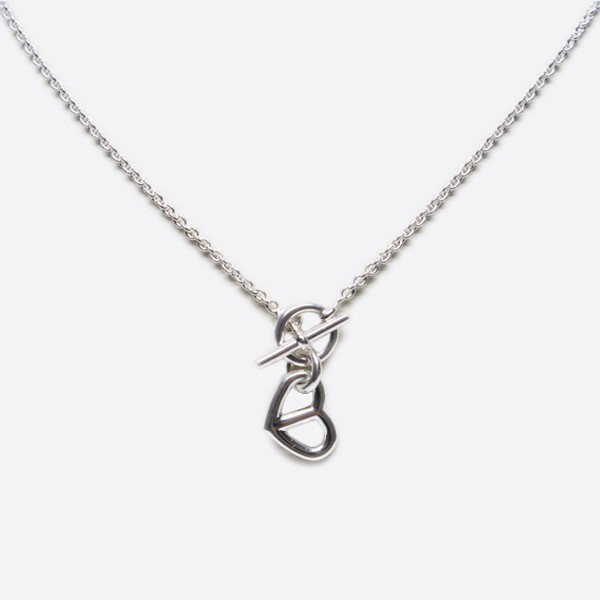Hermes Heart Sham Moon Necklace