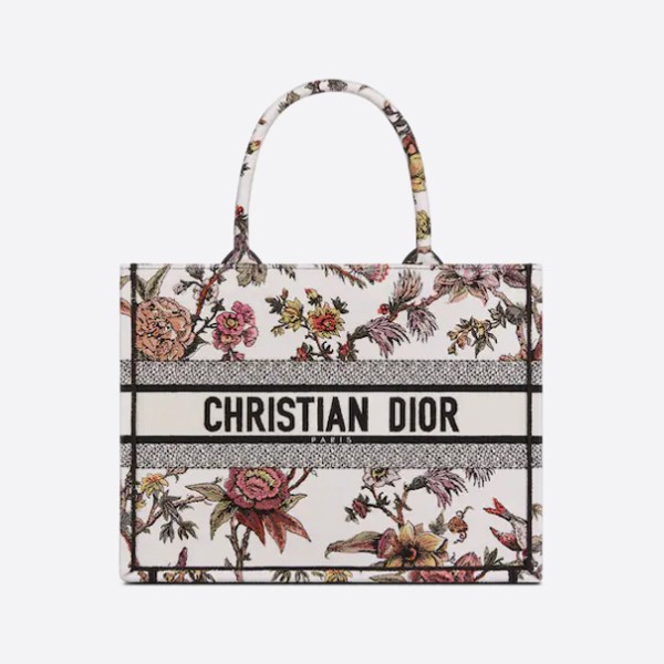 Dior Book Tote Medium Bag with Jardin Botanique Embroidery, M1296ZRZB_M884