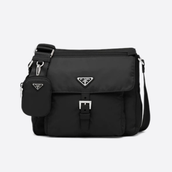 Pradali Nylon Shoulder Bag, Color: Black, 1BD994_RV44_F0002_V_B1M