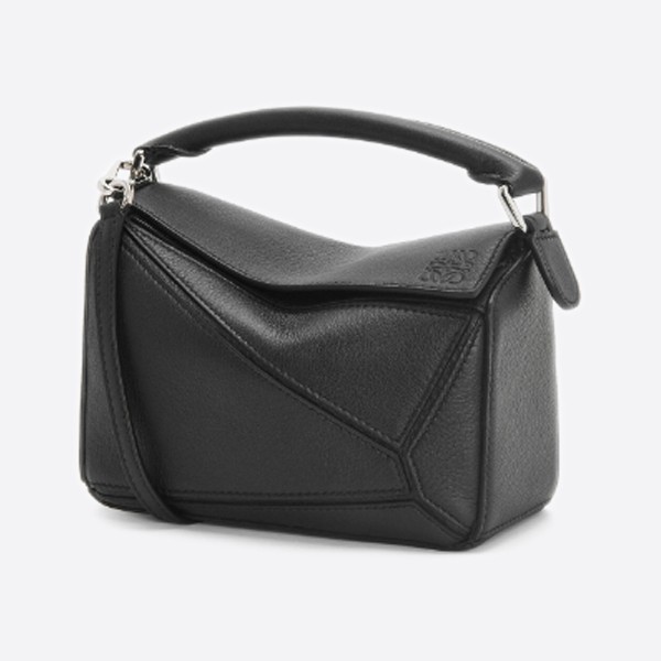 Loewe Mini Puzzle Bag - Classic Calfskin Color: Black 322.30.U95