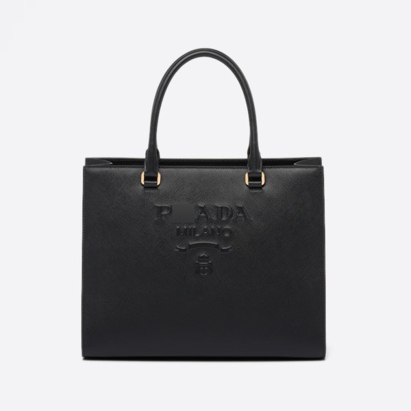 Prada Medium Sapiano Leather Handbag, Black, 1BA337_NZV_F0002_V_N2A