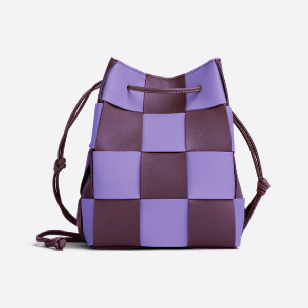 Bottega Veneta Small Cassette Bucket Bag in Purple/Eggplant 680218V2AC35317