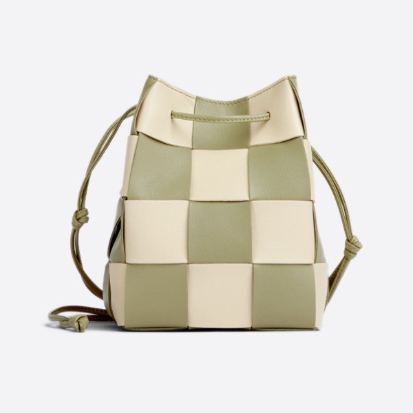 Bottega Veneta Small Cassette Bucket Bag in String/Travertine 680218V2AC39274