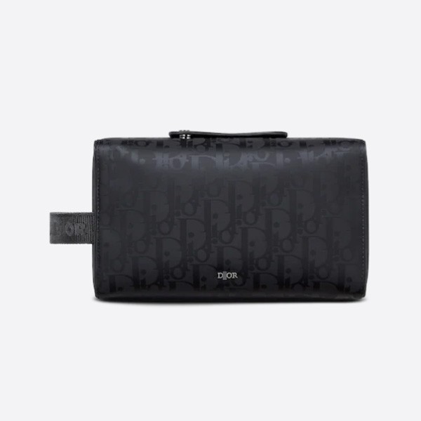 Dior LINGOT Toiletry Case, Oblique Mirage Technical Fabric, 2ADCA418SWC_H00N