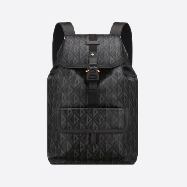 Dior HIT THE ROAD Backpack CD Diamond Canvas & Smooth Calfskin 1ESBA021CDP_H43E