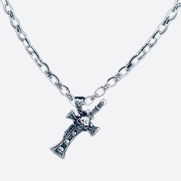 Chrome Hearts Vintage Skull and Sword Pendant
