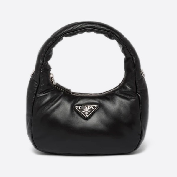Prada Soft Padded Nappa Leather Mini Bag, Black, 1BA384_2DYI_F0002_V_OVM